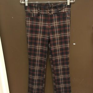 Flair plaid high waisted pants